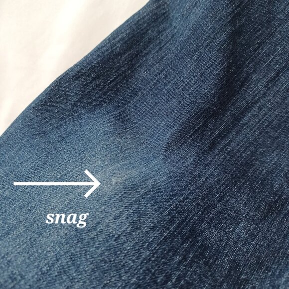 Twentyone Black Rue 21 Blue Jeans Straight Leg Dark Wash Embellished Size 9/10 - Picture 8 of 16